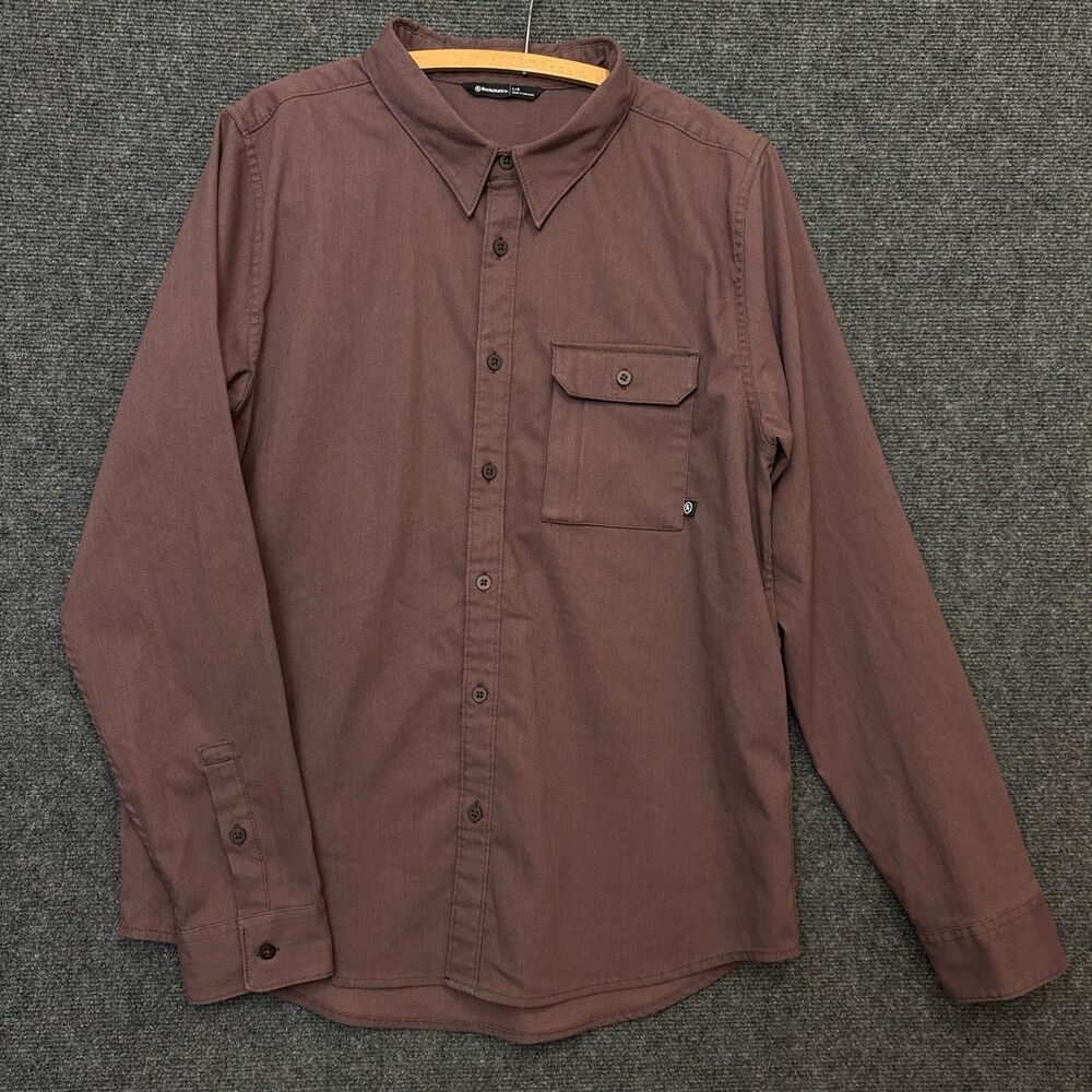 Backcountry Fendler Flannel Men’s Shirt L Brown Button Down Workwear Stretch